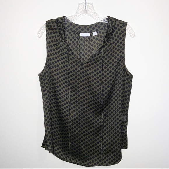tie front sleeveless blouse - Picture 1 of 6